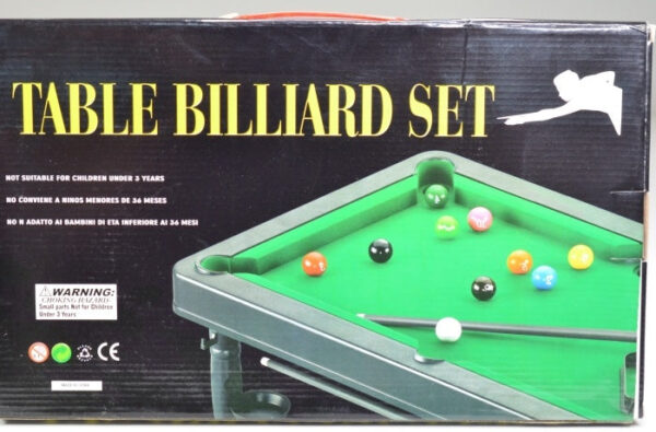 Billardtisch im Karton ca 43 x 26 cm