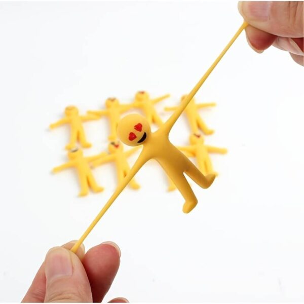 10 Stück dehnbare gelbe Figuren, kreatives TPR-Spielzeug zum Stressabbau – Bild 4