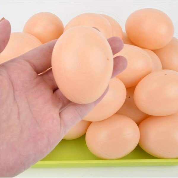 10 Stücke Plastik Weiße Falsche Eier, Ostereier, Imitation Weiße Eier – Bild 2