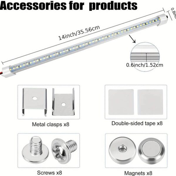12V LED Innenlichtleiste 900LM 9W DC Lichtleiste Mit Ein/Ausschalter – Bild 4
