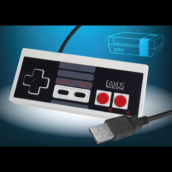 Retro USB Controller im NES Classic Mini Design für den PC, kabelgebunden Eaxus – Bild 2