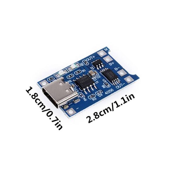 Type-C USB 5V 1A 18650 TP4056 Lithium-Batterielademodul Ladeplatine – Bild 2