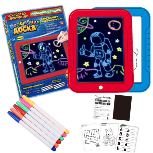 3D Magic Kinder Zeichenblock Leuchttafel mit LED Licht Magic Pad – Bild 3