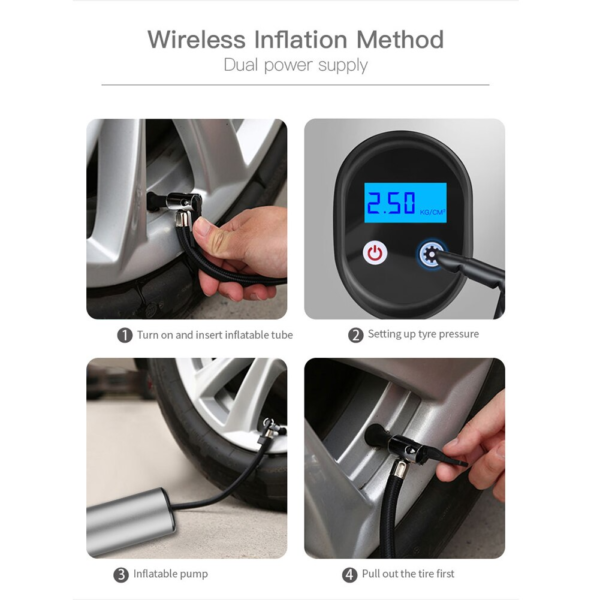 12V 150PSI Tragbare Luftpumpe Reifenfüller Handheld Luftkompressor für Auto Fahrrad Ball Auto Autozubehör Mithelfer – Bild 4