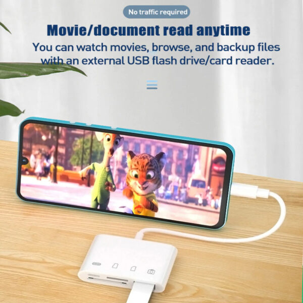 Type C Micro USB OTG Card Reader 3in1 SD/MicroSD/USB – Bild 3