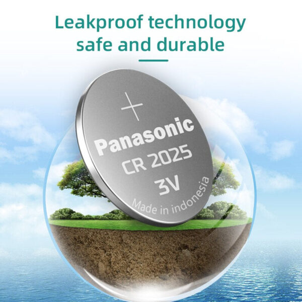 Panasonic Knopfzelle CR2025 3V 5er Pack – Bild 3