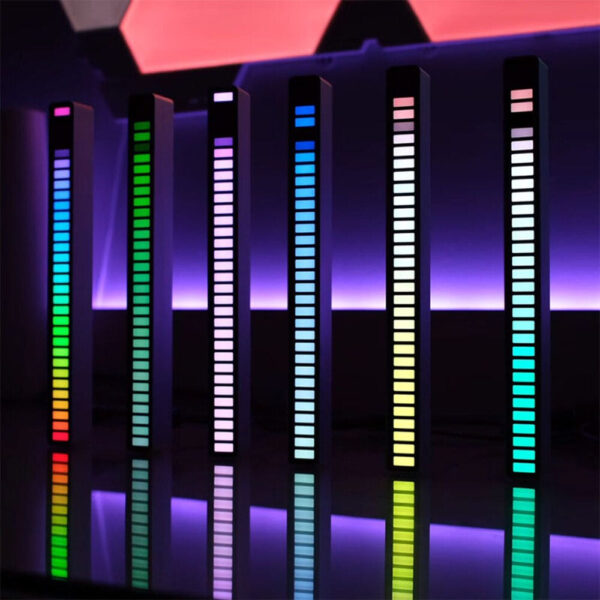 RGB LED Streifen Panel - Leuchtet nach Musik/Gespräch mit Akku – Bild 3