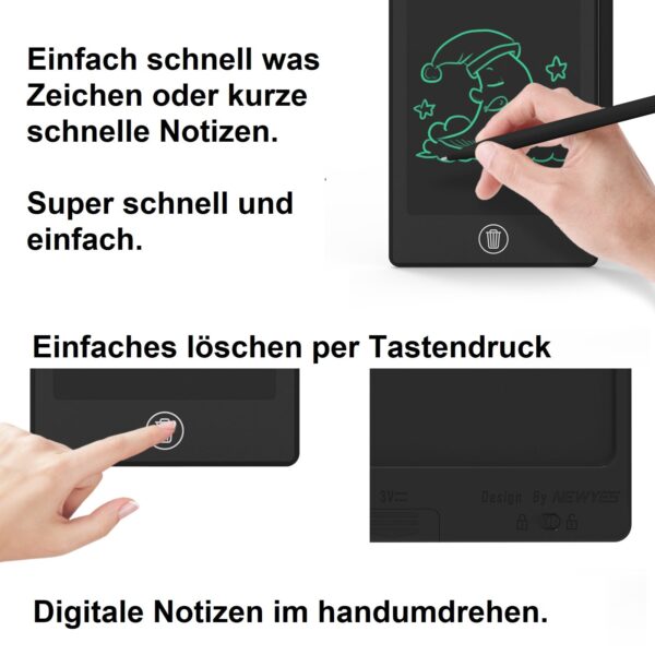 6,5" Schreibtafel Tablet - Ideal zum Mahlen oder kurze Notizen – Bild 6