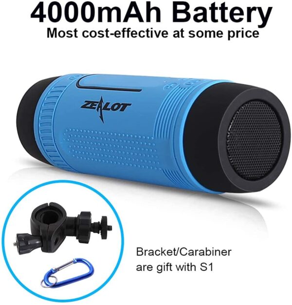 Zealot Bluetooth Lautsprecher mit Taschenlampe und Powerbank – Bild 4