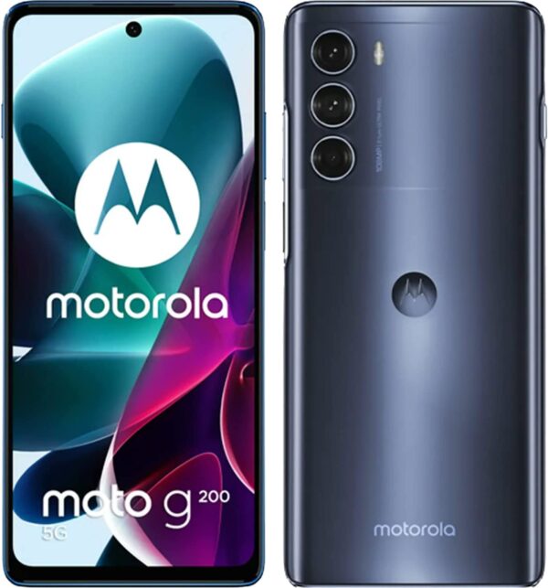 Motorola Moto G200 5G 128GB Handy, blau, Stellar Blue, Android 12, Dual-SIM Ocassion