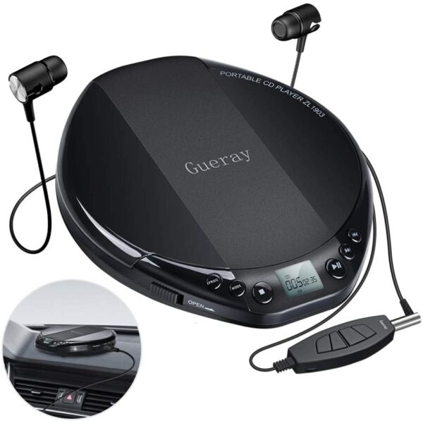 Gueray Tragbarer CD Player mit HiFi-verlustfreie Klangqualität – Bild 7