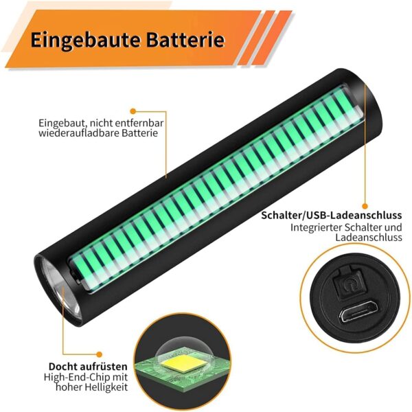 Mini LED Taschenlampe Superhelle LED Taschenlampen mit 3 Modi – Bild 6