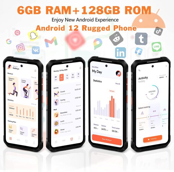 F150 Air 1 Pro Outdoor Smartphone, 6.5" FHD+, 6GB + 128GB Outdoor Handy – Bild 3