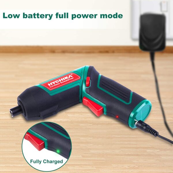 Akkuschrauber 2000mAh HYCHIKA 3,6V Li-Ion mit 20 Zubehörteilen – Bild 5