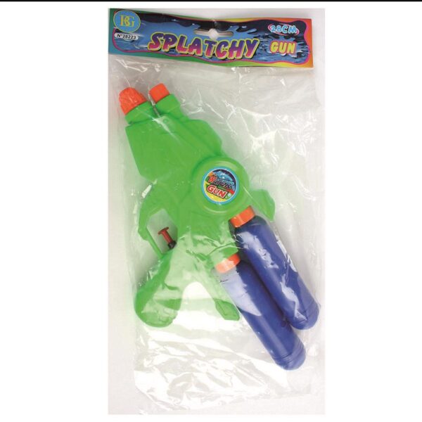 Wasserpistole Doppeltank 3-fach sortiert ca 28cm – Bild 2