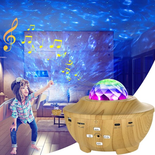 LED Projektor Sternenhimmel, 3 in 1 Galaxy Light, Sternenlicht Stern Projektor mit Bluetooth Lautsprecher