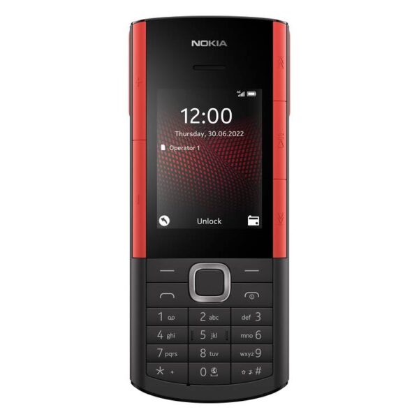 NOKIA 5710 Xpress Audio (128 MB, 2.8", 0.3 MP, Schwarz, Rot)