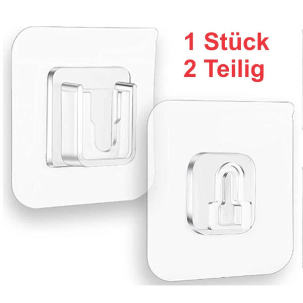 Doppelseitig Klebender Wandhaken, Stark Transparent