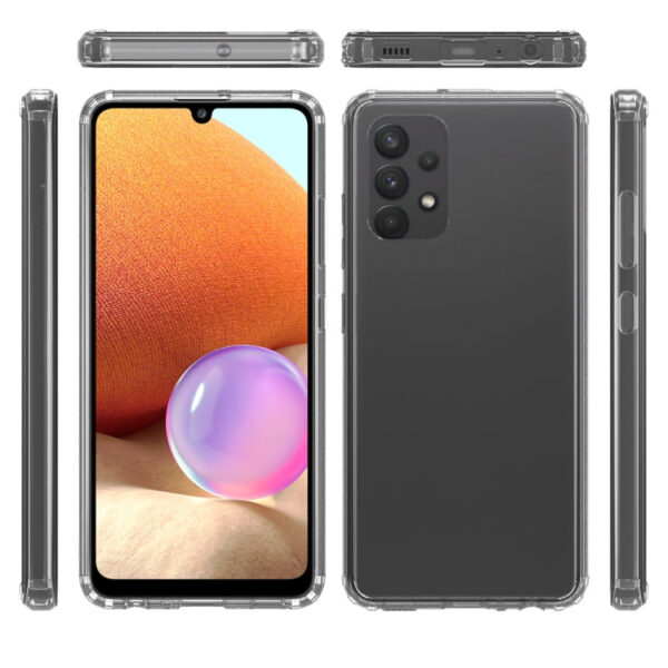 Für Samsung Galaxy A32 4G Stoßdicht kratzfest TPU + Acrylschutzkoffer (transparent) – Bild 2