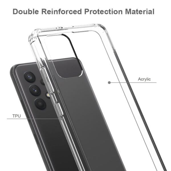 Für Samsung Galaxy A32 4G Stoßdicht kratzfest TPU + Acrylschutzkoffer (transparent) – Bild 5
