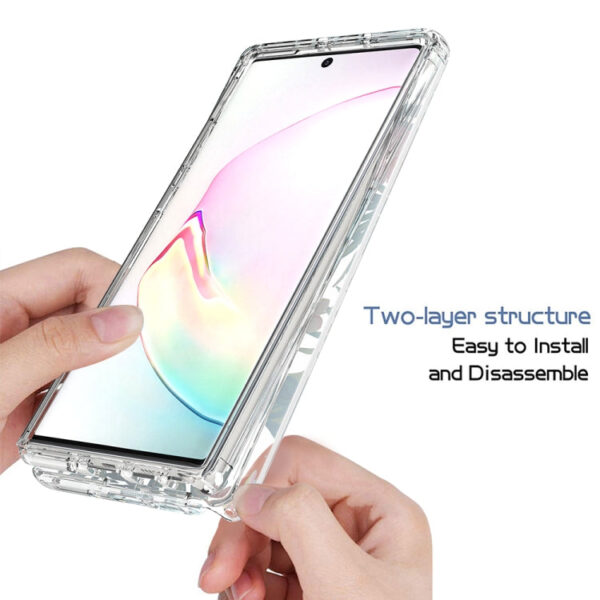 Für Samsung Galaxy Note 10 plus 2 in 1 hohe transparente lackierte stoßfeste PC + TPU-Schutzhülle (Bananenblatt) – Bild 5