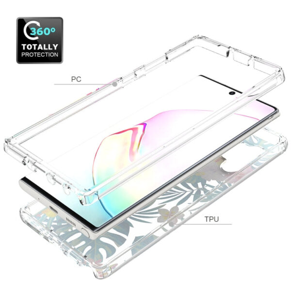 Für Samsung Galaxy Note 10 plus 2 in 1 hohe transparente lackierte stoßfeste PC + TPU-Schutzhülle (Bananenblatt) – Bild 6