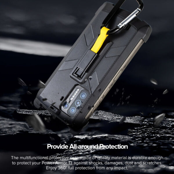 Für Ulefone Power Armor 13 Multifunktionale TPU + PC-Schutzhülle mit Rückenclip & Karabiner – Bild 6