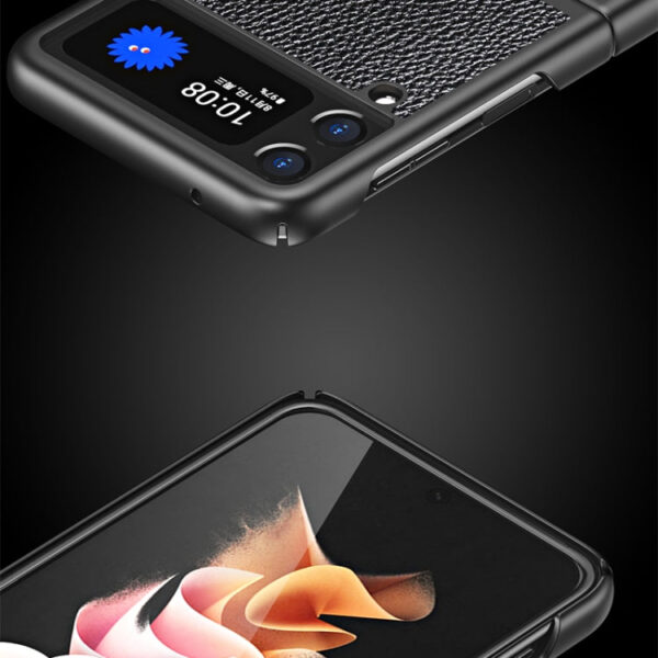 Für Samsung Galaxy Z Flip3 5G Litschi-Textur All Inclusive Stoßfest Schutzhülle (grün) – Bild 5