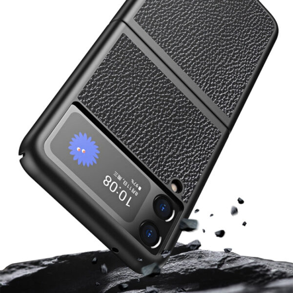 Für Samsung Galaxy Z Flip3 5G Litschi-Textur All Inclusive Stoßfest Schutzhülle (grün) – Bild 6