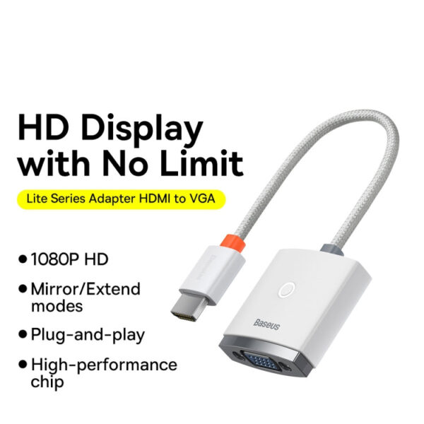 Basis-Lite-Serie HDMI an VGA-Adapter (weiß) – Bild 3