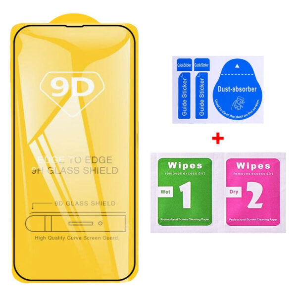9d Vollkleber Displayschutz - Glasfilm für iPhone 14/Pro/Plus/Pro Max – Bild 2
