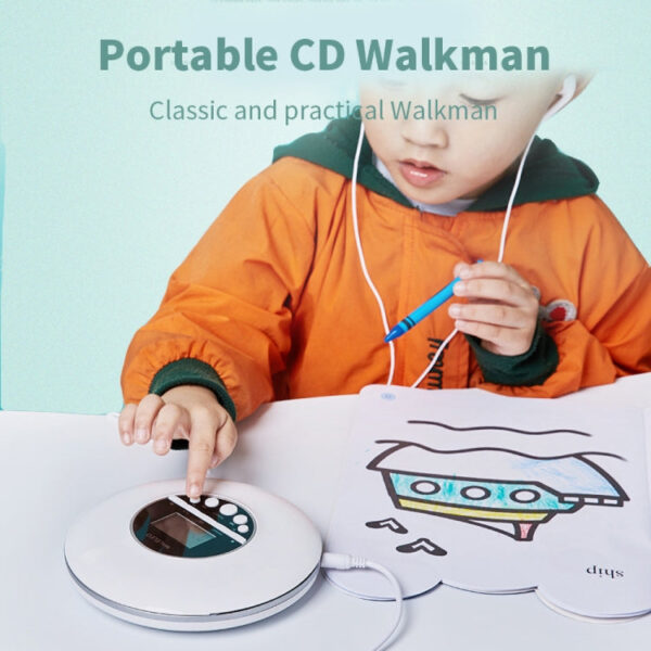 Tragbarer Walkman-CD-Player in Weiss oder Schwarz – Bild 5