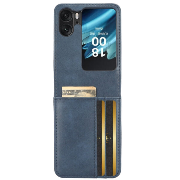 Für OPPO Find N2 Flip Symmetrisches Dreieck Leder Handyhülle – Bild 2