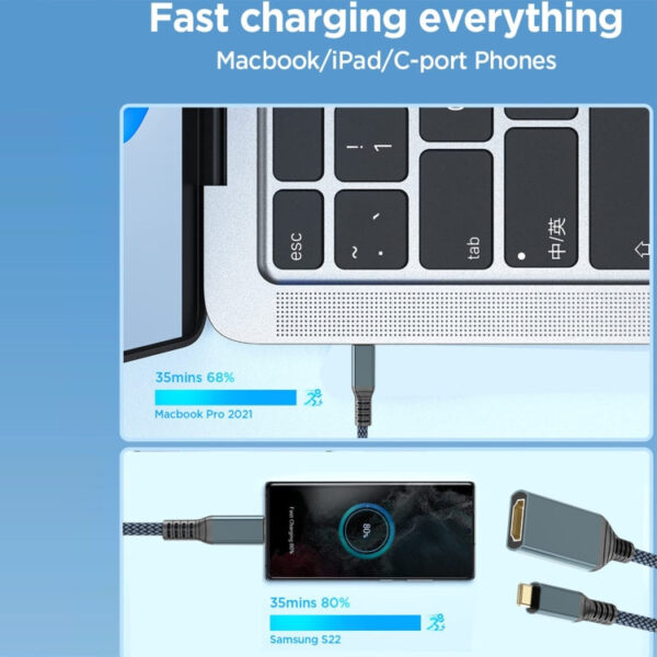 HDMI-zu-USB-C/Typ-C 4K 30Hz HD-Kabel, Länge: 0,2 m – Bild 7