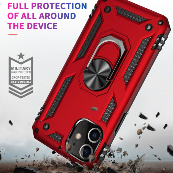 iPhone 12 Pro Max Stoßfeste TPU + PC-Schutzhülle mit um 360 Grad drehbarem Halter (schwarz) – Bild 6