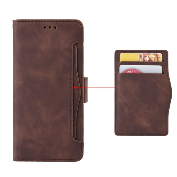 Für Ulefone Note 16 Pro Hautgefühl Kalbstextur Kartenfächer Leder Handyhülle (Braun) – Bild 5