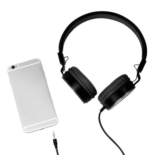 LogiLink Faltbarer Stereo Kopfhörer, schwarz – Bild 5