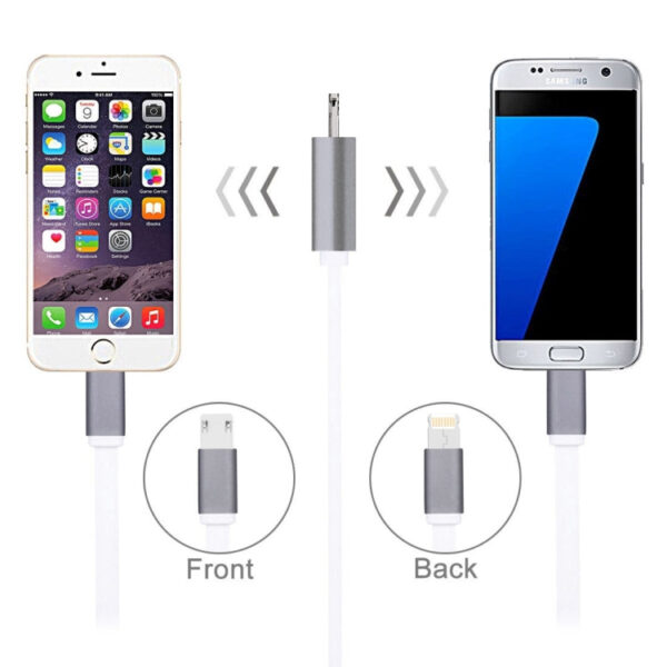 Haweel 1m Lade&Datenkabel Lightning & MicroUSB in einem Stecker – Bild 8