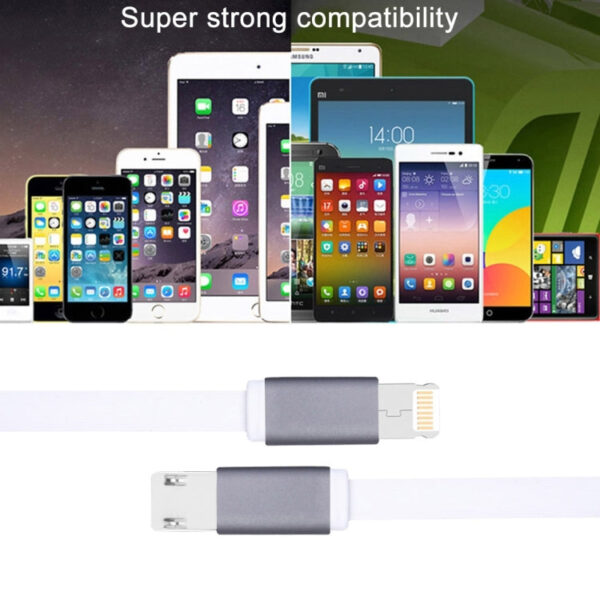 Haweel 1m Lade&Datenkabel Lightning & MicroUSB in einem Stecker – Bild 6