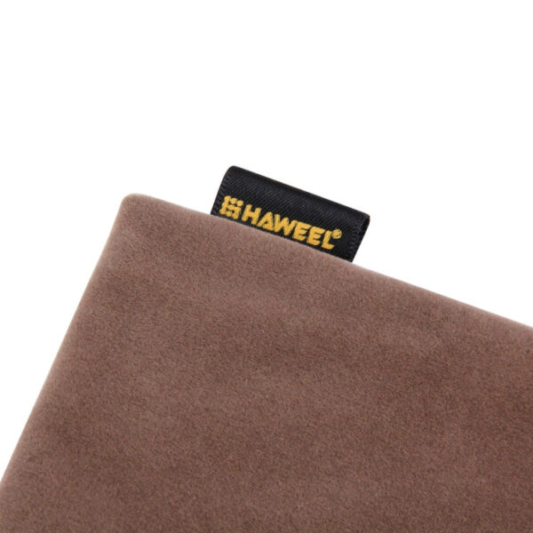 HAWEEL Soft Flannel Pouch Bag mit Pearl Button für bis zu 5,5 Zoll Bildschirmtelefon, Größe: 18,5 cm x 9 cm (grau) – Bild 6