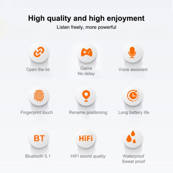 WK Tws v2 True Wireless Ohrhörer Stereo-Kopfhörer Bluetooth 5.1 Kopfhörer – Bild 4