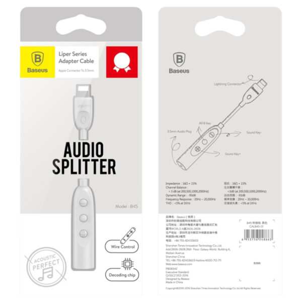 Audio-Adapterkabel mit Stecker und 3,5 mm Buchse mit Kabelsteuertaste – Bild 10