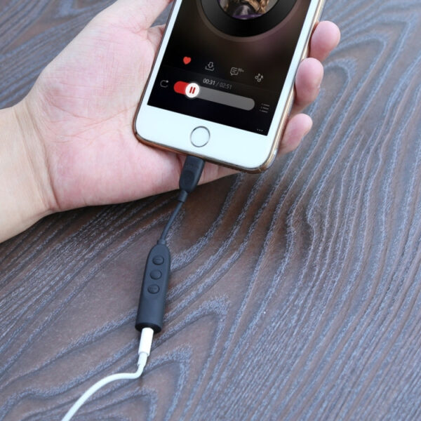 Audio-Adapterkabel mit Stecker und 3,5 mm Buchse mit Kabelsteuertaste – Bild 3