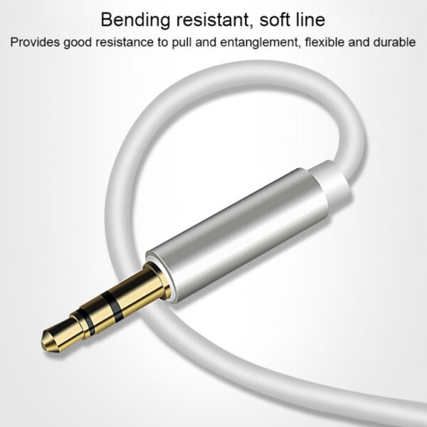 8-poliges AUX-Audioadapterkabel mit 3,5 mm Länge, Länge: 1 m (weiß) – Bild 5