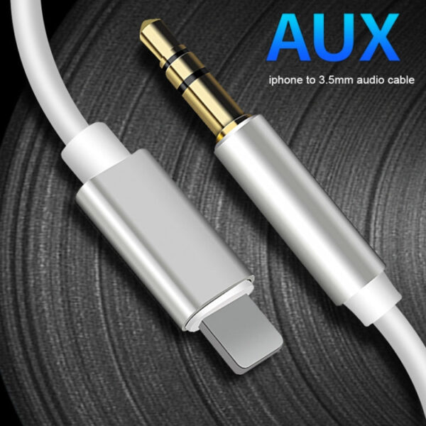 8-poliges AUX-Audioadapterkabel mit 3,5 mm Länge, Länge: 1 m (weiß) – Bild 8