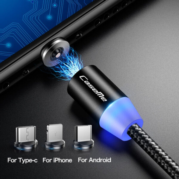 3 in 1 Magnet-Ladekabel Typ C / 8 Pin / Micro USB zu USB für Serie 1, Länge: 1 m – Bild 9