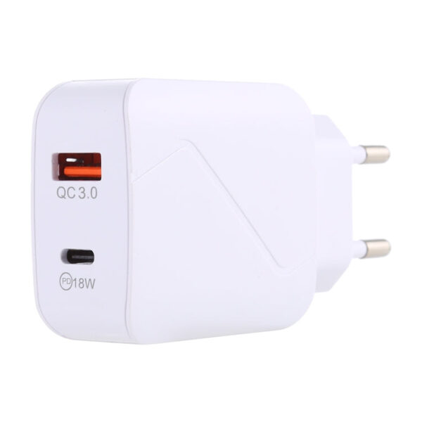 QC3.0 USB + PD 18 W USB-C / Typ C Reiseladegerät, Netzteil – Bild 3