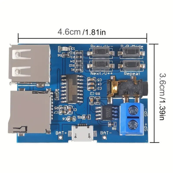 MP3 Decoder Player Modul Mit Audio Verstärker Platine – Bild 2