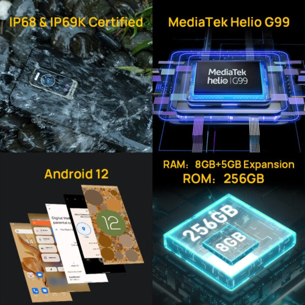 Ulefone Armor 17 Pro, Nachtsicht, 108 MP Kamera, 8GB + 256GB ( Gebraucht Gerät ) – Bild 3