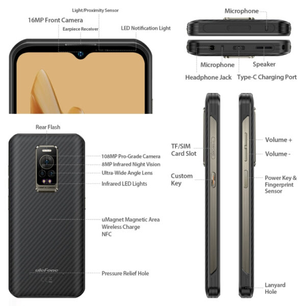Ulefone Armor 17 Pro, Nachtsicht, 108 MP Kamera, 8GB + 256GB ( Gebraucht Gerät ) – Bild 8
